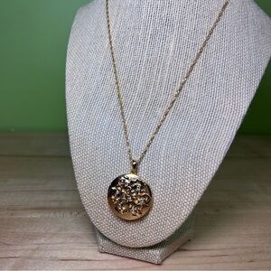 Vintage 60s Locket Pendant with A Borealis Crystals